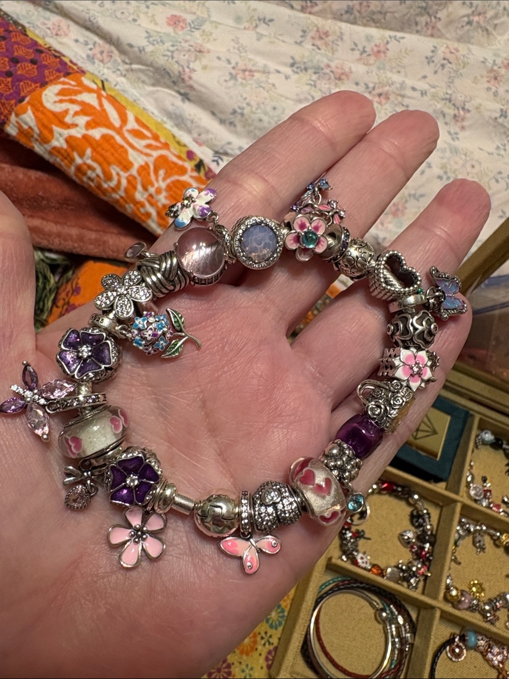 Linx bracelet with floral charms